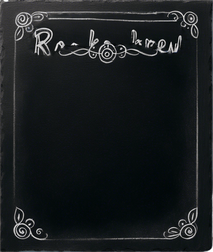 "ROOKIE BREW" properly handwritten in chalk