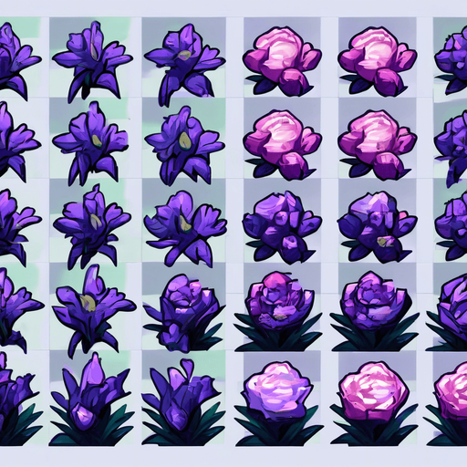 make the flowers all green