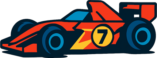 racing car.
In-Game asset.  2d.  High contrast.  No shadows