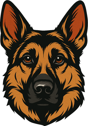 German Shepard face. realistic
In-Game asset.  2d.  High contrast.  No shadows
