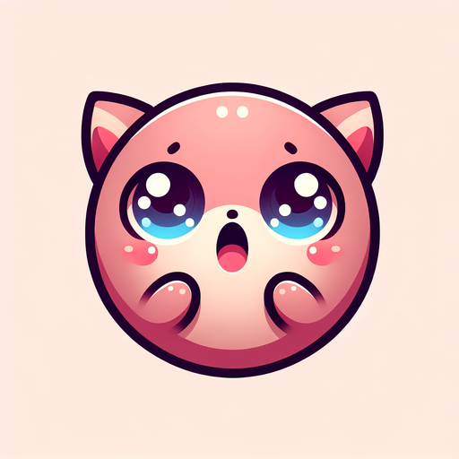 Design a round icon featuring Jigglypuff from Pokémon.