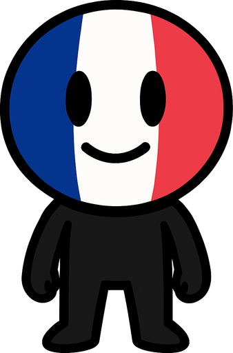 france flag ball head.
In-Game asset.  2d.  High contrast.  No shadows