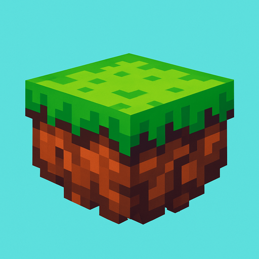 Plataforma flotante con pasto ensima y tierra debajo pixelada.
In-Game asset.  2d.  High contrast.  No shadows