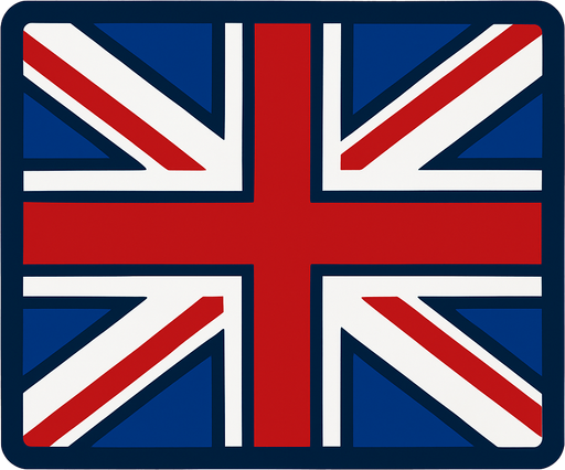 İngiliz bayrağı.
In-Game asset.  2d.  High contrast.  No shadows
