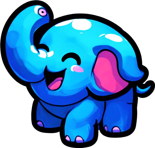 The same little elephant looking scared and looking straight at the viewer, legs flailing as if falling