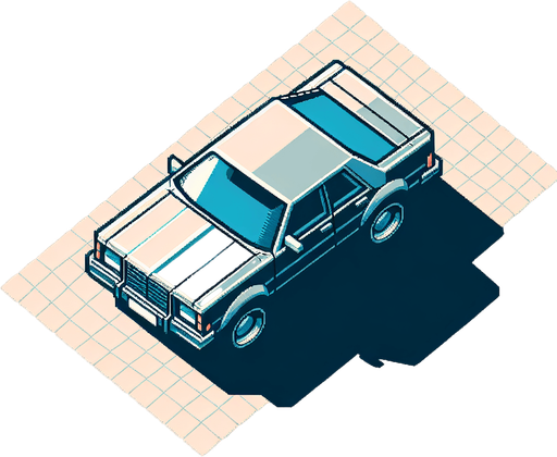 Top down car, gta2, just car
Single Game Texture. In-Game asset. 2d. Blank background. High contrast. No shadows.