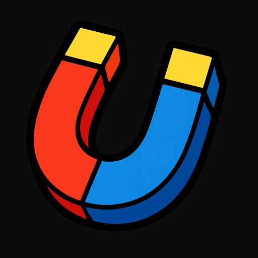 magnet.
In-Game asset.  2d.  High contrast.  No shadows