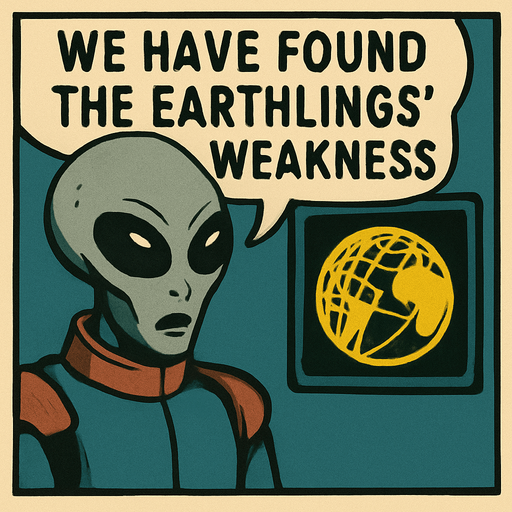 Make sure spelling in speech bubble is correct "We have found the earthlings weakness"