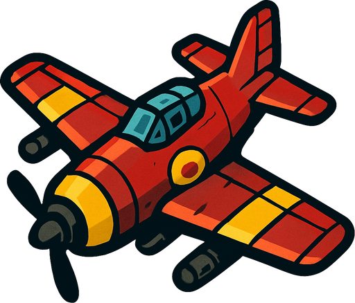 Enemy Plane.
In-Game asset.  2d.  High contrast.  No shadows