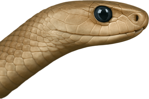 A realistic snake image from the side view.