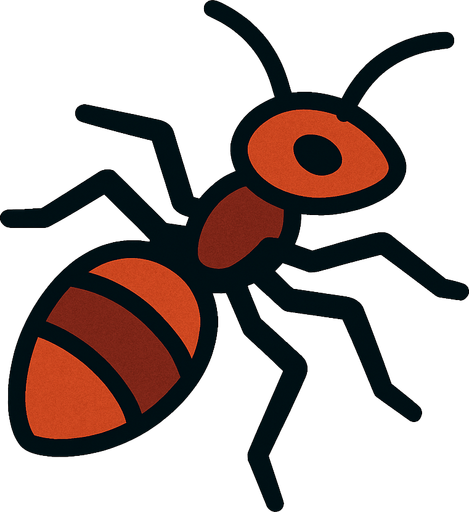 Fourmi.
In-Game asset.  2d.  High contrast.  No shadows