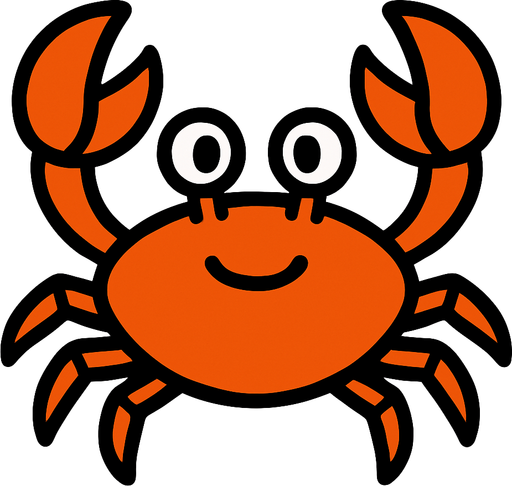 crab.
In-Game asset.  2d.  High contrast.  No shadows