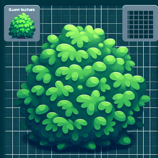 bush.
Single Game Texture. In-Game asset. 2d. Blank background. High contrast. No shadows.