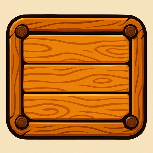 Ahşap tema.
In-Game asset.  2d.  High contrast.  No shadows