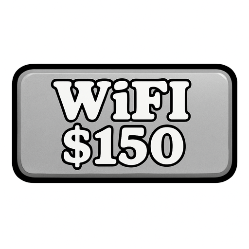 Make button silver and change test to say 'WiFi $150'