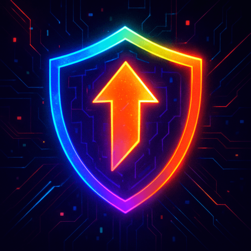 Ability icon 'Shield Boost' . cyberpunk. abstract. Futuer. different colors. HD colors