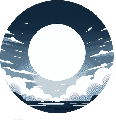 beyaz gökyüzü ay  delikli.
Single Game Texture. In-Game asset. 2d. Blank background. High contrast. No shadows.