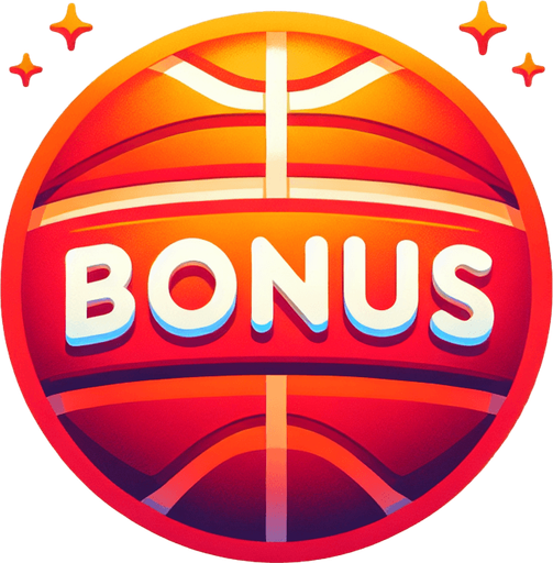 Single Game Texture. In-Game asset. 2d. flat graphic orange red. Basketball saying "bonus" white font.
Single Game Texture. In-Game asset. 2d. Blank background. High contrast. No shadows.