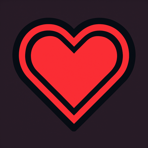 Kalp logosu oluştur Can.
In-Game asset.  High contrast.  No shadows