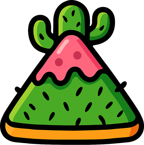 tatlı üçgen engeller kaktüs gibi.
In-Game asset.  2d.  High contrast.  No shadows