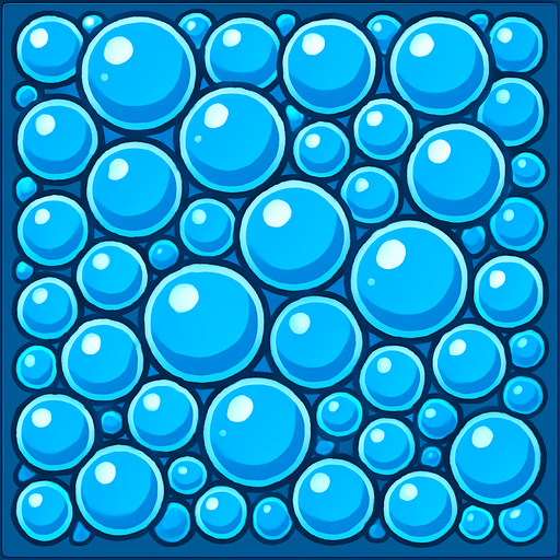 wall of bubbles.
In-Game asset.  2d.  High contrast.  No shadows