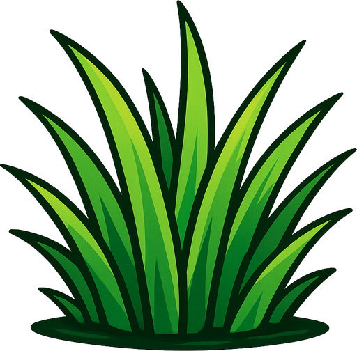 Grass.
In-Game asset.  2d.  High contrast.  No shadows