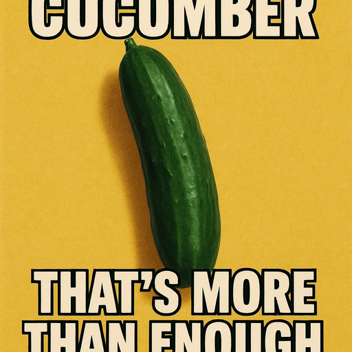 photo of a cucumber meme