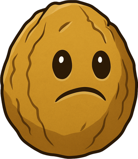 Wallnut del videojuego plantas vs zombies.
In-Game asset.  No shadows