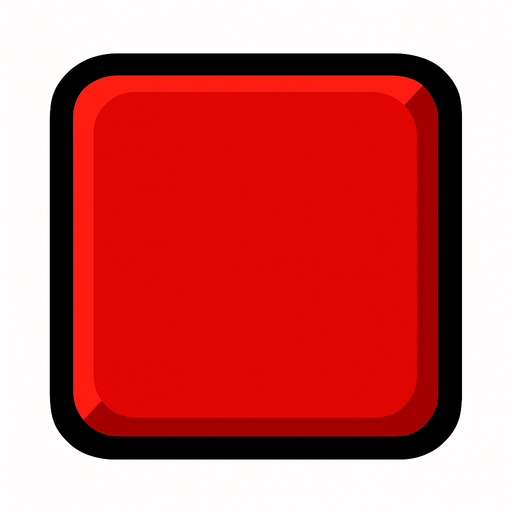 Red block.
In-Game asset.  2d.  High contrast.  No shadows