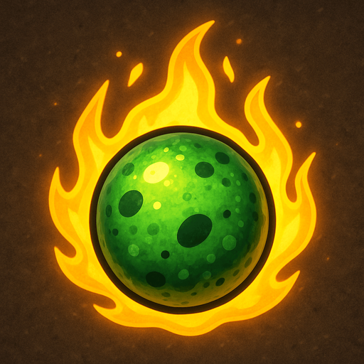 yellow flame ze poisonous bead top view.
In-Game asset
