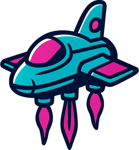 Cosmosship.
In-Game asset.  2d.  High contrast.  No shadows