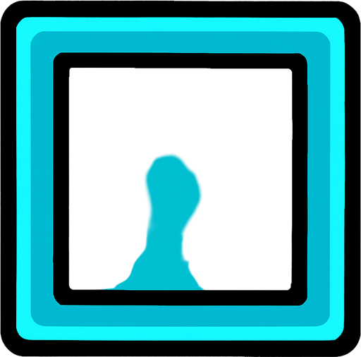 Cyan Block.
In-Game asset.  2d.  High contrast.  No shadows