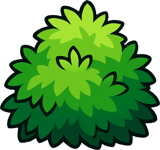Bush.
In-Game asset.  2d.  High contrast.  No shadows