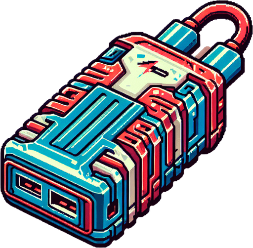 Charger with no background..
Single Game Texture. In-Game asset. 2d. Blank background. High contrast. No shadows.