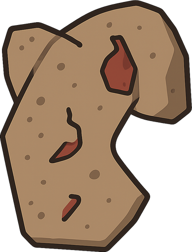 Küçük meteor parçası . No background. Transparent background. Blank background. No shadows. 2d. In-Game asset. flat