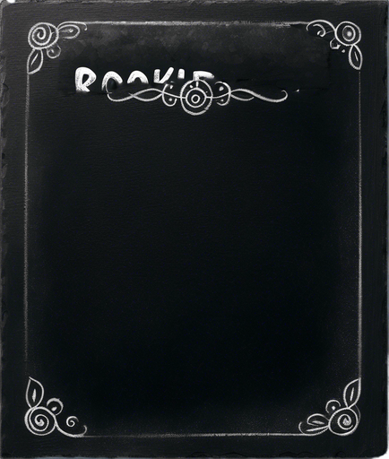 Text "ROOKIE BREW" handwritten in chalk