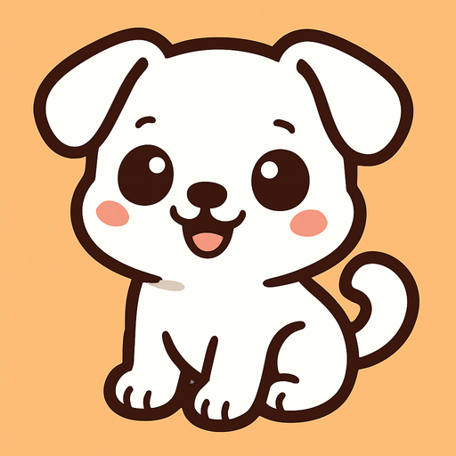 Make a white dog SOOOOOO CUTE.
In-Game asset.  2d.  High contrast.  No shadows