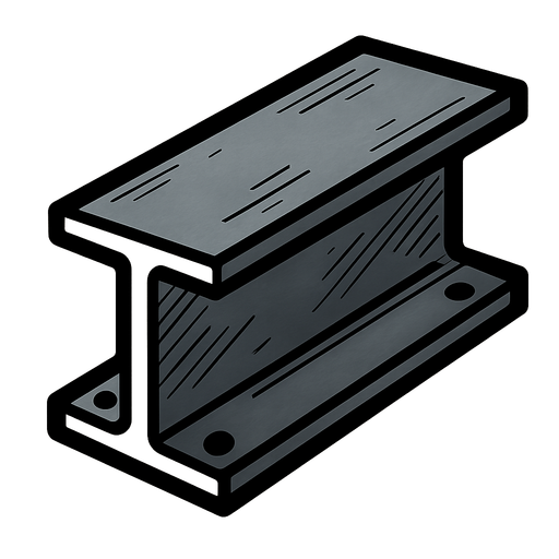 Steel beam.
In-Game asset.  2d.  High contrast.  No shadows
