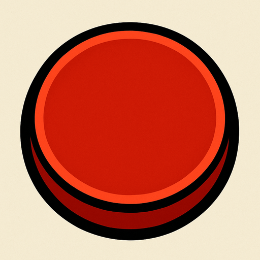 Red button.
In-Game asset.  2d.  High contrast.  No shadows
