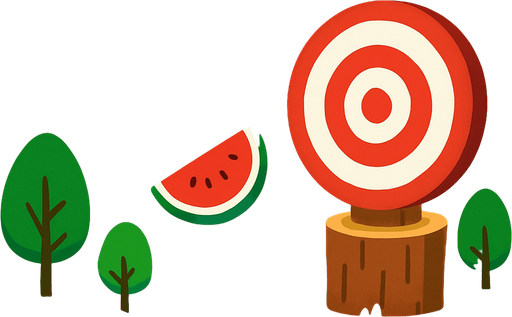 Fondo para un juego de fruit archer.
In-Game asset.  2d.  High contrast.  No shadows