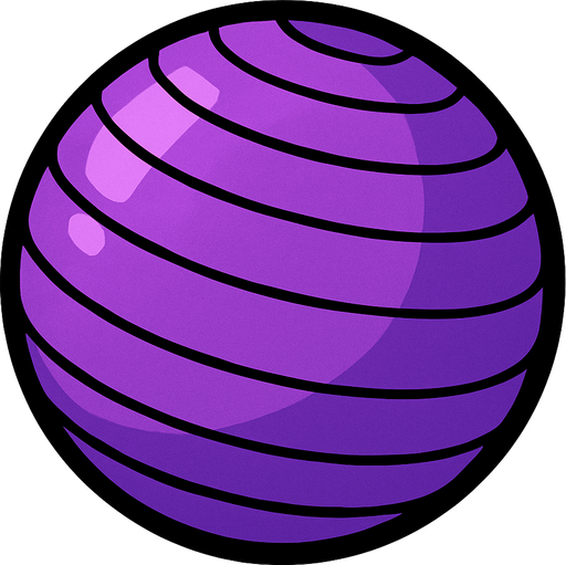 yoga ball.
In-Game asset.  2d.  High contrast.  No shadows