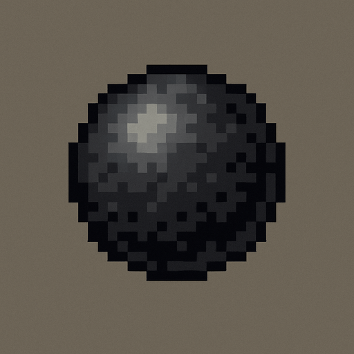 savaş topu mermisi. Tek Oyun Dokusu. Oyun içi varlık. 2d. Boş arkaplan. Yüksek kontrast. Gölge yok. pikselli. 8 bit