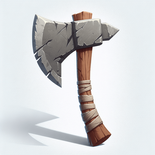 https://www.google.com/url?sa=i&url=https%3A%2F%2Fcryofall.fandom.com%2Fwiki%2FStone_Axe&psig=AOvVaw3xJUeebmFvEdpWSjI8cOsl&ust=1732068916220000&source=images&cd=vfe&opi=89978449&ved=0CBQQjRxqFwoTCJjY7NSp54kDFQAAAAAdAAAAABAE.
Single Game Texture. In-Game asset. 2d. Blank background. High contrast. No shadows.