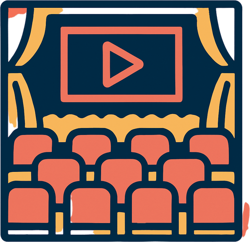 movie theater.
In-Game asset.  2d.  High contrast.  No shadows