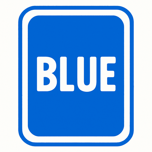blue card.
In-Game asset.  2d.  High contrast.  No shadows