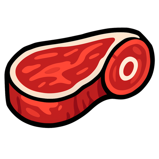 meat no background.
In-Game asset.  2d.  High contrast.  No shadows