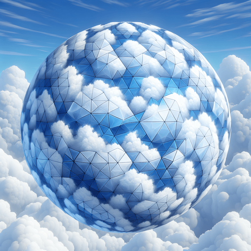 Agrega una esfera que dentro contenga un cielo.
Single Game Texture.  In-Game asset.  2d.  Blank background.  High contrast.  No shadows