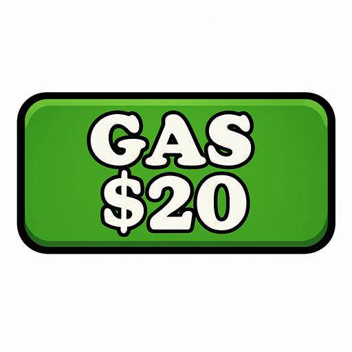 Make button green and change test to say 'Gas $20'
