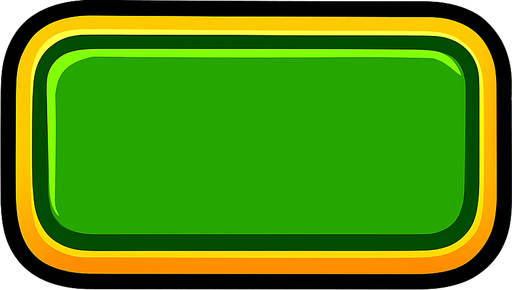 green button empty.
In-Game asset.  2d.  High contrast.  No shadows