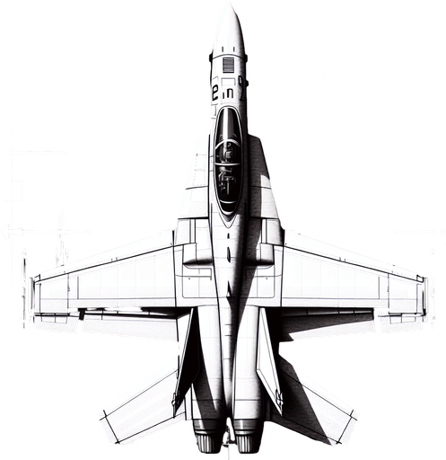 An f18 but vertical with the cockpit facing up.
Single Game Texture. In-Game asset. 2d. Blank background. High contrast. No shadows.